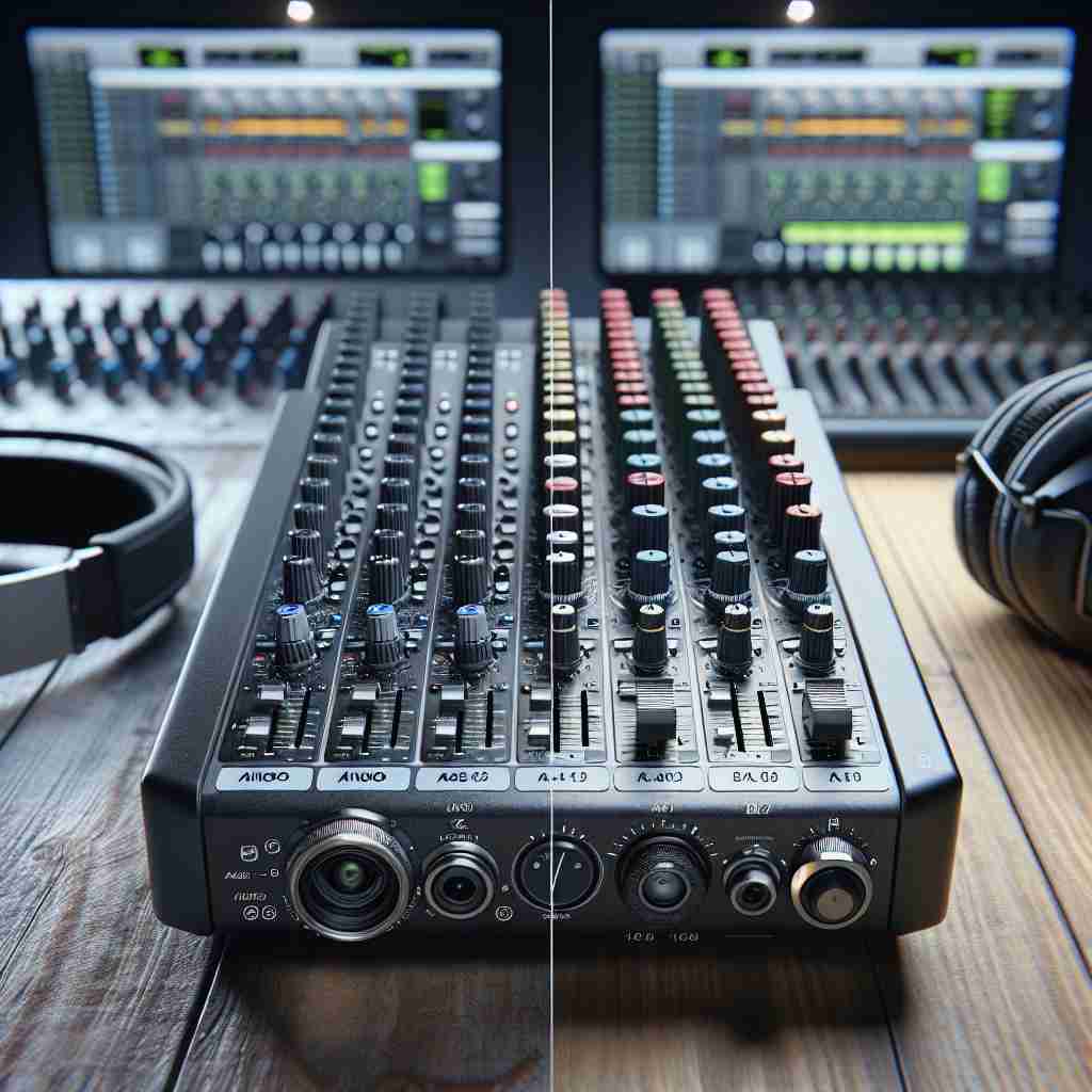 An image illustrating Comparativo entre Mixers Analógicos e Digitais