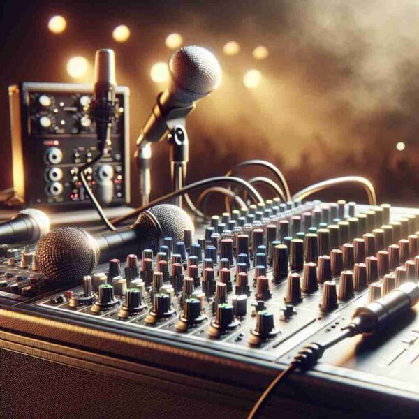 An image illustrating Equipamentos Essenciais para Som ao Vivo