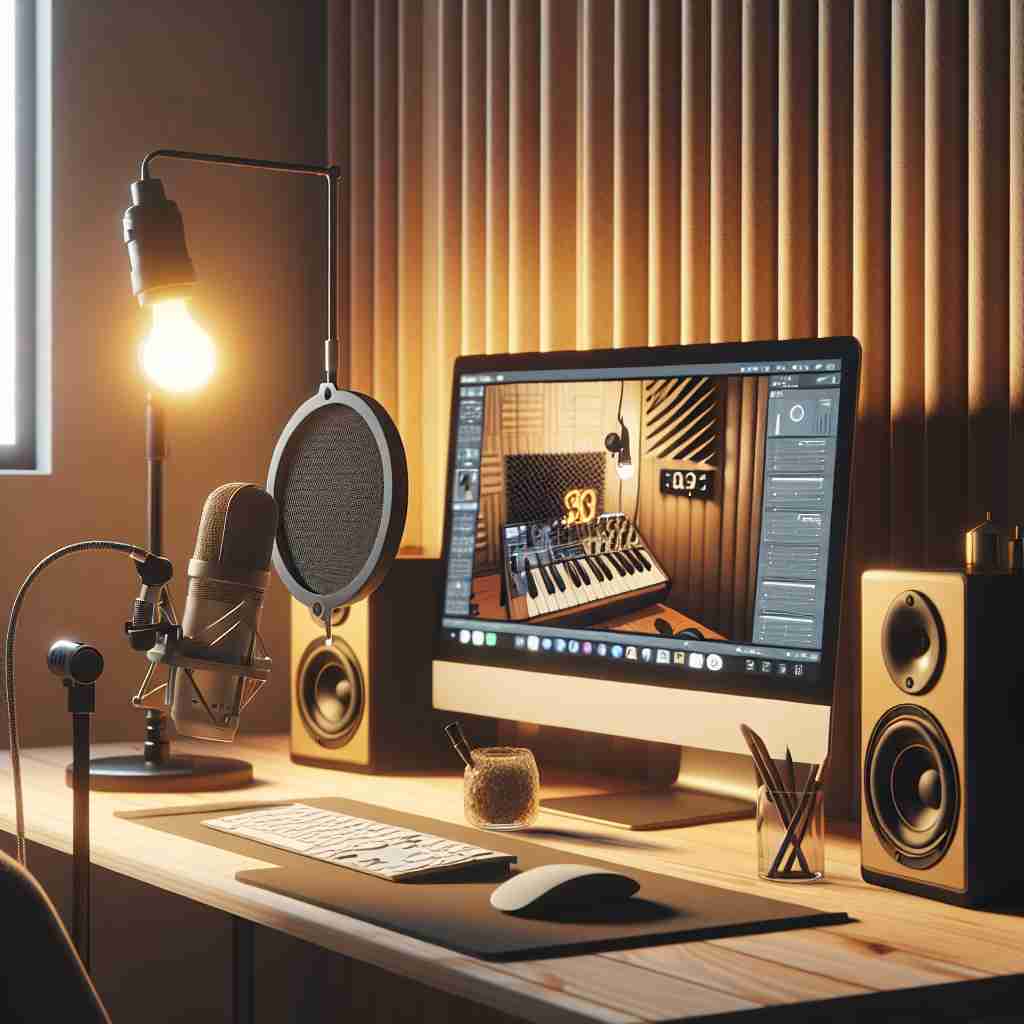 An image illustrating Setup Compacto para Gravar Podcast em Casa