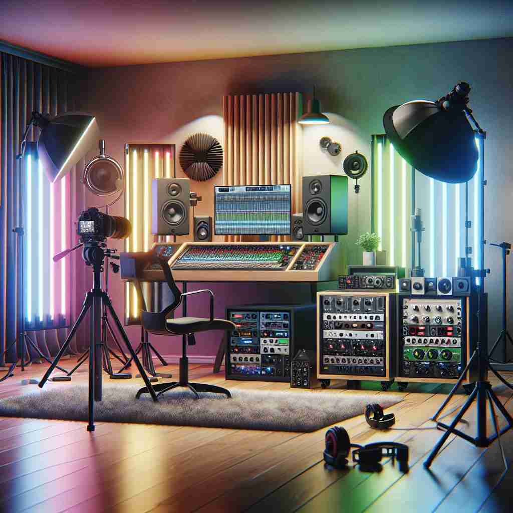 An image illustrating Iluminação e Adaptadores para Home Studio