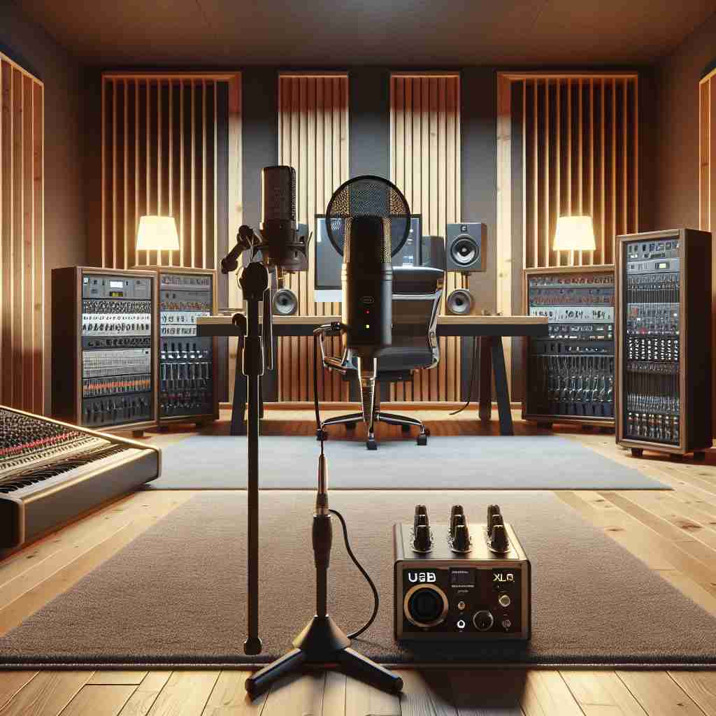 An image illustrating Home Studio com Microfone USB vs XLR