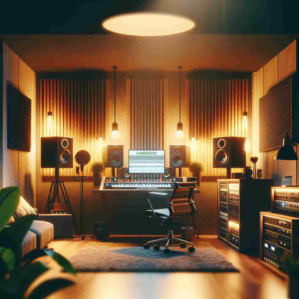 An image illustrating Como Montar um Estúdio em Casa com Estilo e Eficiência